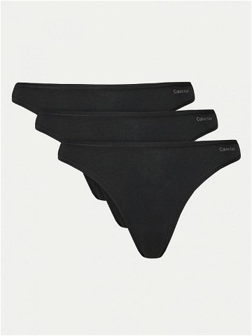 Calvin Klein Underwear Sada 3 kusů string kalhotek 000QD5217E Černá