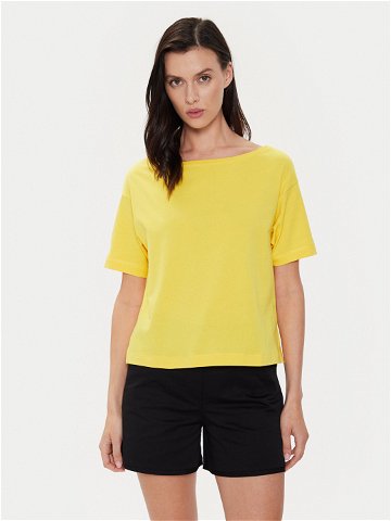 Sisley T-Shirt 3096L400N Žlutá Relaxed Fit