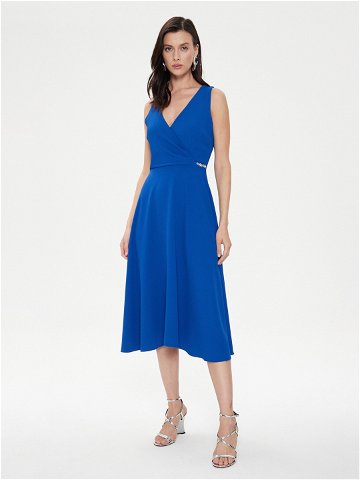 Rinascimento Koktejlové šaty CFC0118517003 Modrá Regular Fit
