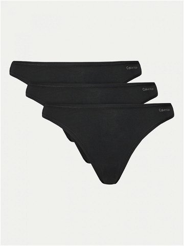 Calvin Klein Underwear Sada 3 kusů klasických kalhotek 000QD5218E Černá