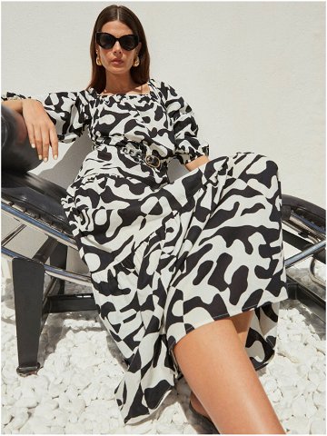 Černo-bílé dámské vzorované šaty Marks & Spencer