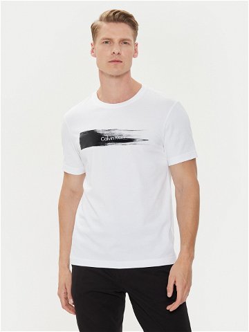 Calvin Klein T-Shirt Brush Logo K10K113113 Bílá Regular Fit