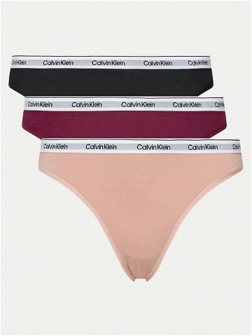 Calvin Klein Underwear Sada 3 kusů klasických kalhotek 000QD5207E Barevná