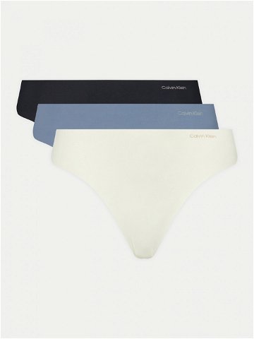 Calvin Klein Underwear Sada 3 kusů string kalhotek 000QD3558E Barevná