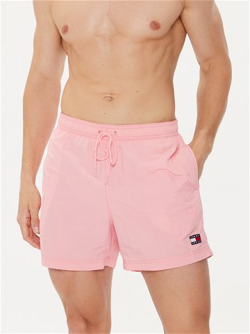 Tommy Hilfiger Plavecké šortky Crinkle UM0UM03147 Růžová Regular Fit