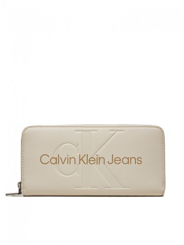 Calvin Klein Jeans Velká dámská peněženka K60K607634 Écru