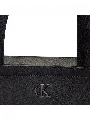 Calvin Klein Jeans Kabelka Minimal Monogram Slim K60K612236 Černá