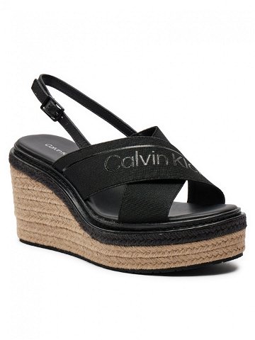 Calvin Klein Espadrilky Wedge Sandal 50 He HW0HW01965 Černá