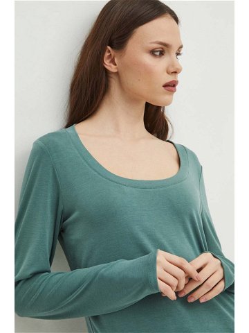 Tričko s dlouhým rukávem Medicine zelená barva