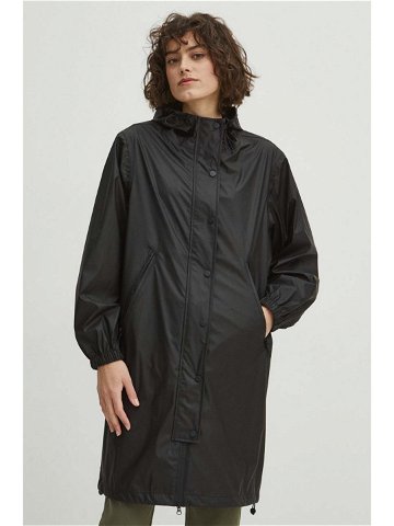 Nepromokavý kabát Medicine dámský černá barva přechodný oversize