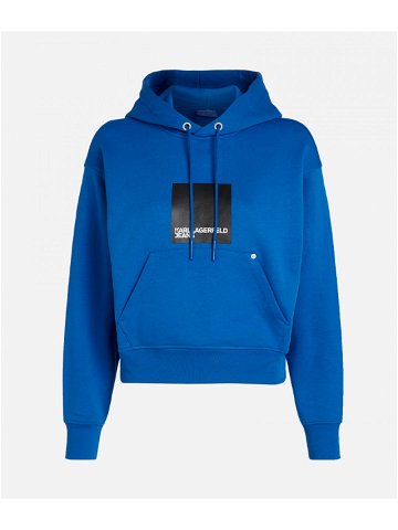 Mikina karl lagerfeld jeans klj regular logo hoodie modrá xs