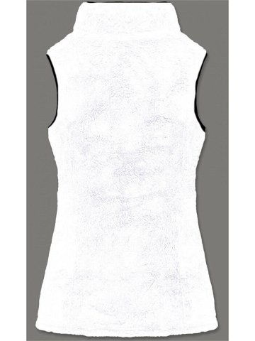 Bílá dámská plyšová vesta HH005-45 Barva odcienie bieli Velikost XL 42