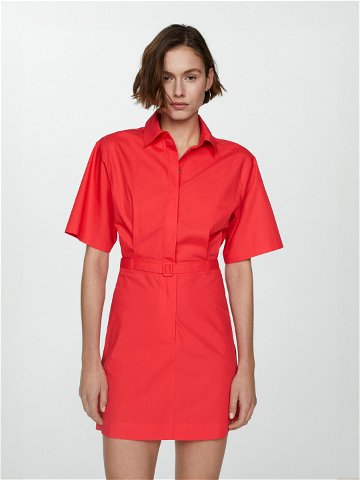 Mango Košilové šaty Cirilia 67087124 Červená Regular Fit