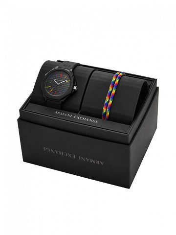 Armani Exchange Sada hodinek a náramek Andrea Gift Set AX7158SET Černá