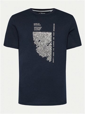 S Oliver T-Shirt 2143954 Tmavomodrá Regular Fit