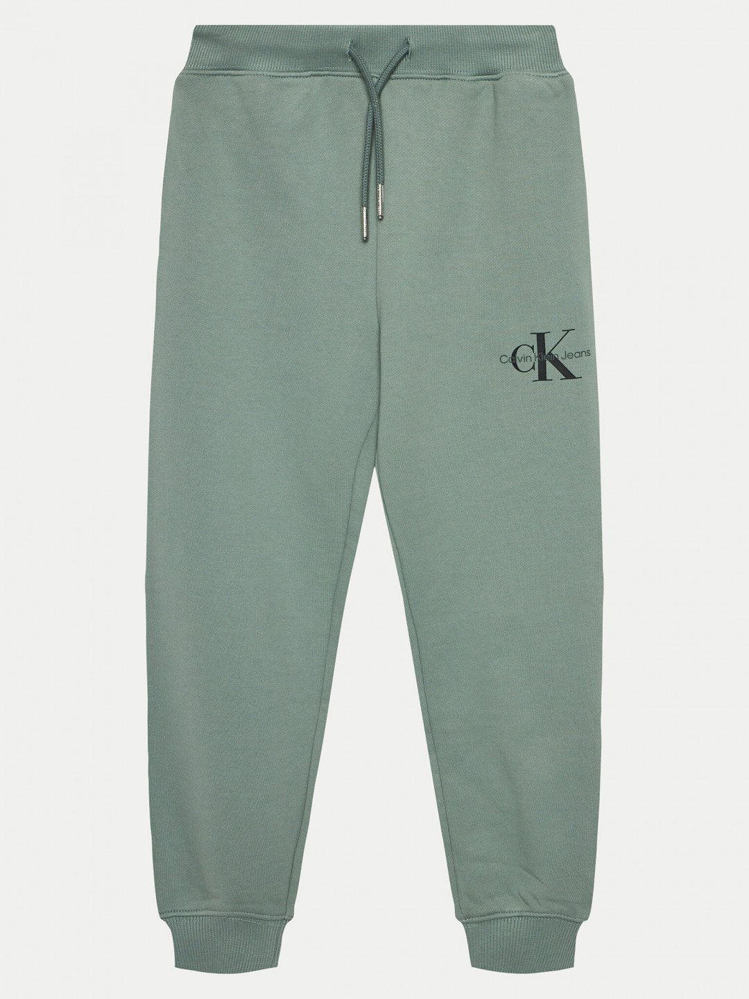 Calvin Klein Jeans Teplákové kalhoty Monogram Logo IU0IU00285 D Zelená Regular Fit