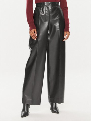 Calvin Klein Kožené kalhoty K20K207083 Černá Straight Leg