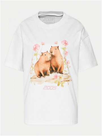 2005 T-Shirt Unisex Capybaras Love Bílá Regular Fit