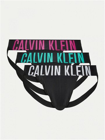 Calvin Klein Underwear Sada 3 ks slipů Jock Strap 000NB3606A Černá