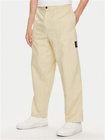 Calvin Klein Jeans Kalhoty z materiálu J30J325126 Zelená Regular Fit