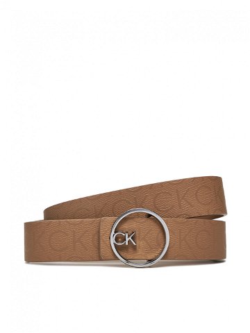 Calvin Klein Dámský pásek Ck Buckle Reversible Belt 3Cm K60K612359 Hnědá