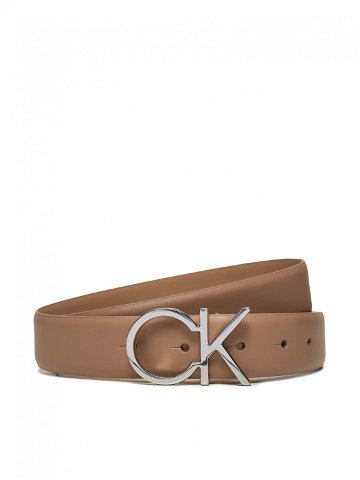 Calvin Klein Dámský pásek Re-Lock Ck Logo Belt 30Mm K60K610157 Hnědá