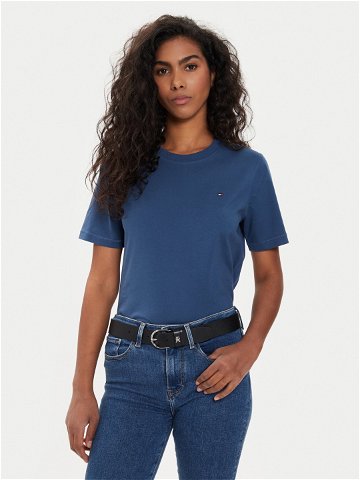 Tommy Hilfiger T-Shirt Modern WW0WW39848 Modrá Regular Fit