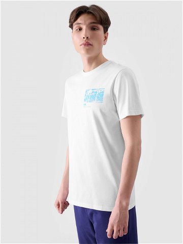 Pánské tričko regular s potiskem – bílé