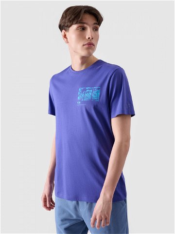 Pánské tričko regular s potiskem – fialové