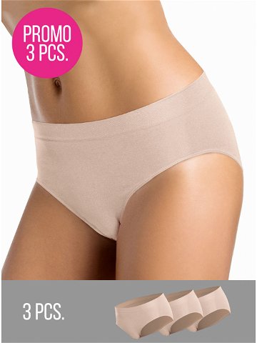 3PACK- Kalhotky klasické bezešvé Slip midi Intimidea Barva Možnost Tělová Velikost L XL