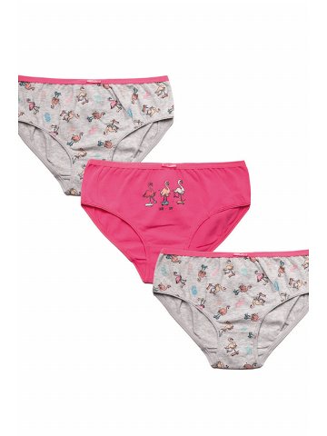 Dívčí kalhotky BIKINI G-579BI růžovo-šedá 158-164