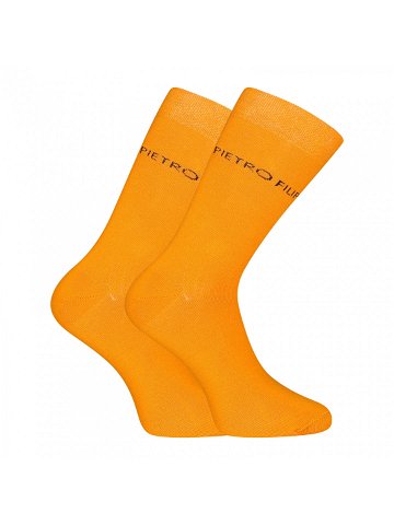 Ponožky Pietro Filipi vysoké bambusové oranžové 1PBV005 L