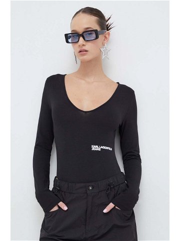 Body Karl Lagerfeld Jeans dámské černá barva