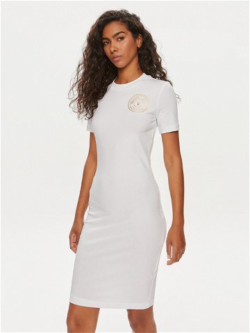 Versace Jeans Couture Každodenní šaty 76HAOT02 Bílá Slim Fit