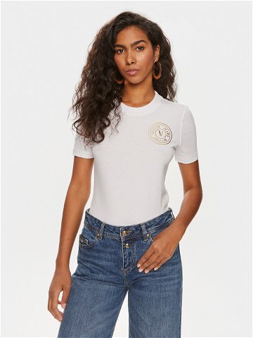 Versace Jeans Couture T-Shirt 76HAHT02 Bílá Slim Fit