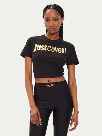 Just Cavalli T-Shirt 76PAHG11 Černá Slim Fit