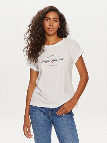Pepe Jeans T-Shirt Evette PL505880 Bílá Regular Fit