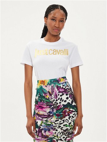 Just Cavalli T-Shirt 76PAHG11 Bílá Slim Fit