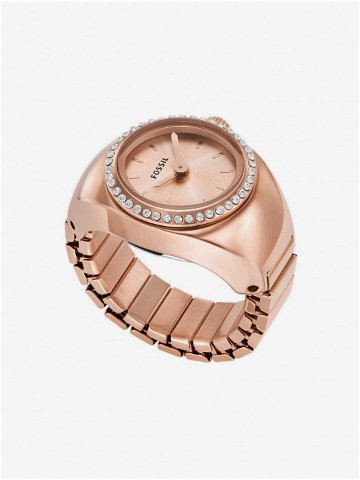 Růžovozlaté dámské hodinky Fossil Ring Watch