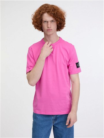 Calvin Klein Jeans Badge Regular Triko Růžová