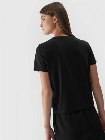 Dámské tričko z organické bavlny 4FWAW23TTSHF1169-20S černé – 4F