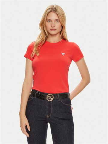Guess T-Shirt W2YI44 J1314 Červená Slim Fit