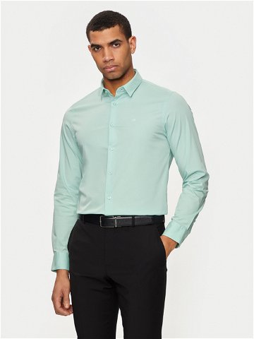 Calvin Klein Košile K10K110856 Zelená Slim Fit