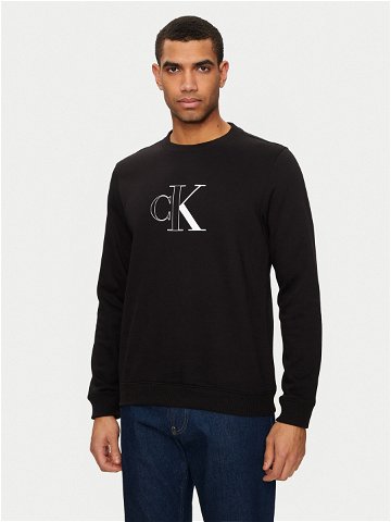 Calvin Klein Jeans Mikina Monologo J30J326034 Černá Regular Fit