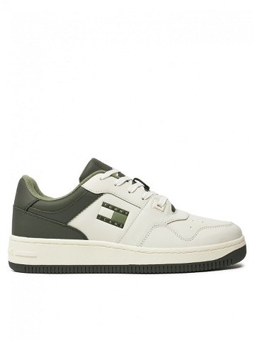 Tommy Jeans Sneakersy Tjm Basket Leather EM0EM01434 Zelená