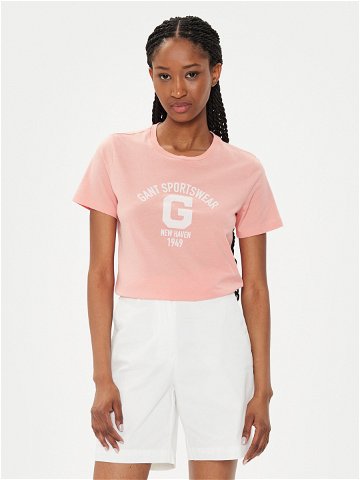 Gant T-Shirt Logo 4200849 Oranžová Regular Fit