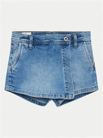 Pepe Jeans Džínové šortky A-Line Skort Hw Jr PG800862 Modrá Regular Fit