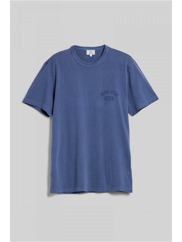Tričko woolrich garment dyed logo t-shirt modrá xl