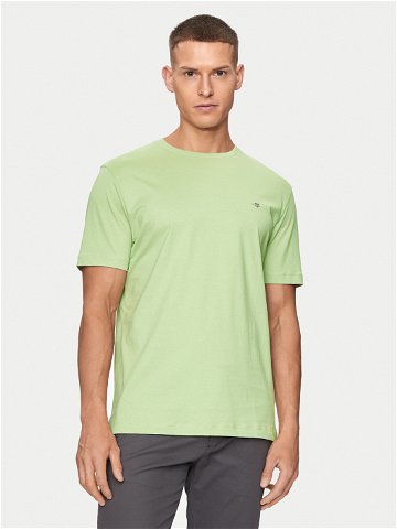 Gant T-Shirt Shield 2003184 Zelená Regular Fit