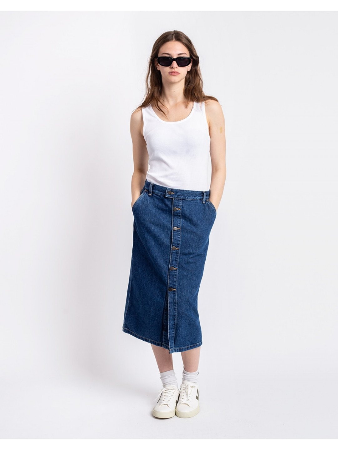 Carhartt WIP W Colby Skirt Blue stone washed L